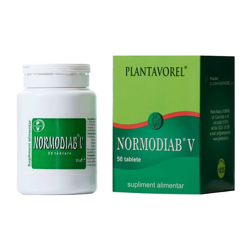Normodiab V, 50 tablete, Plantavorel — preț și oferte