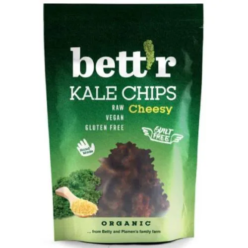 Chips din kale cu branza raw fara gluten Bio, 30g, Bettr — preț și oferte