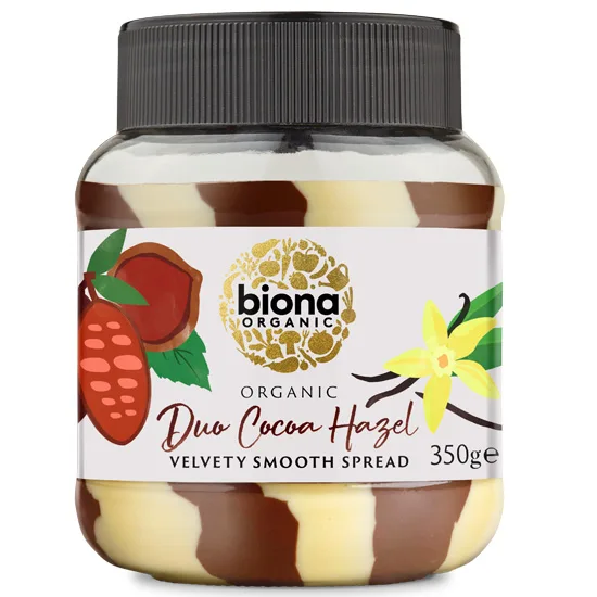 Crema tartinabila duo de ciocolata cu alune, 350, Biona Organic — preț și oferte