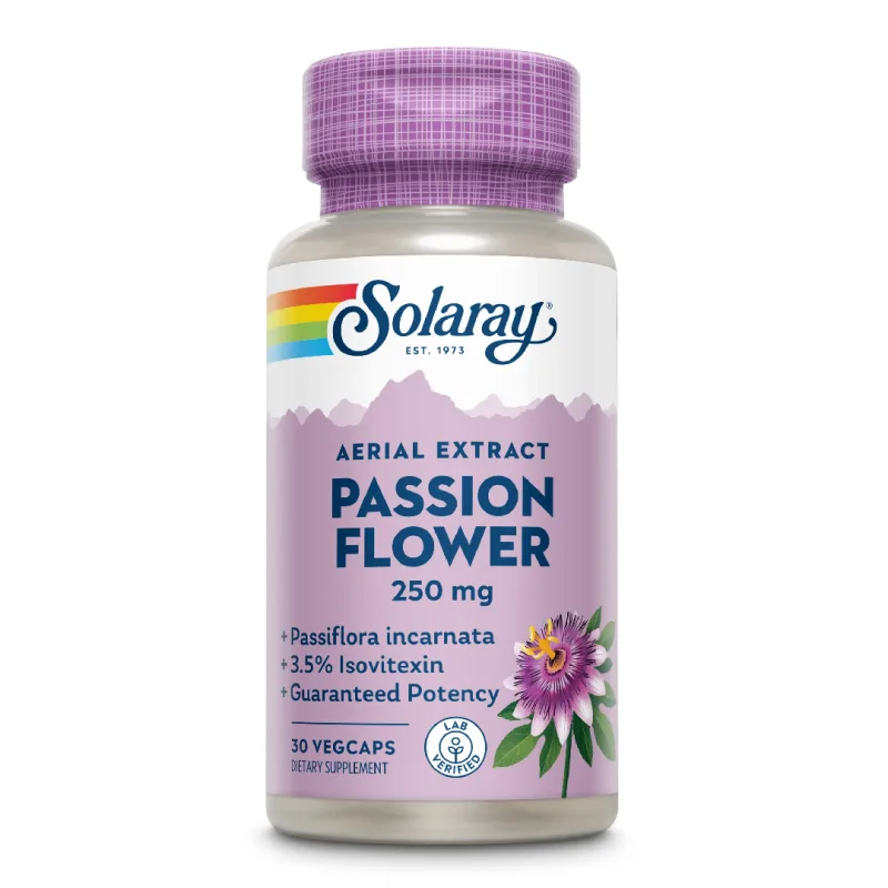 Passion Flower (Floarea-pasiunii) 250mg Solaray, 30 capsule, Secom — preț și oferte