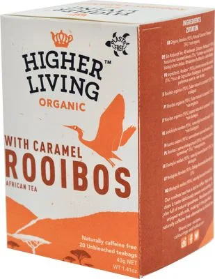 Ceai Rooibos si Caramel Bio, 20 plicuri, Higher Living — preț și oferte