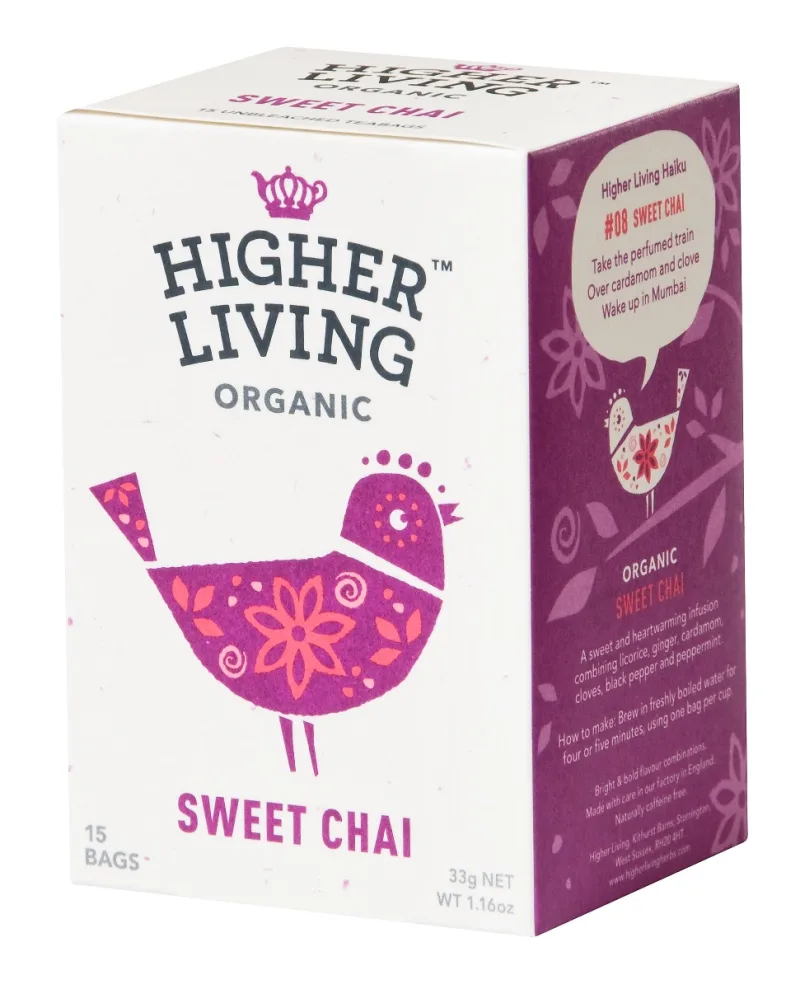 Ceai Sweet Chai Bio, 15 plicuri, Higher Living — preț și oferte