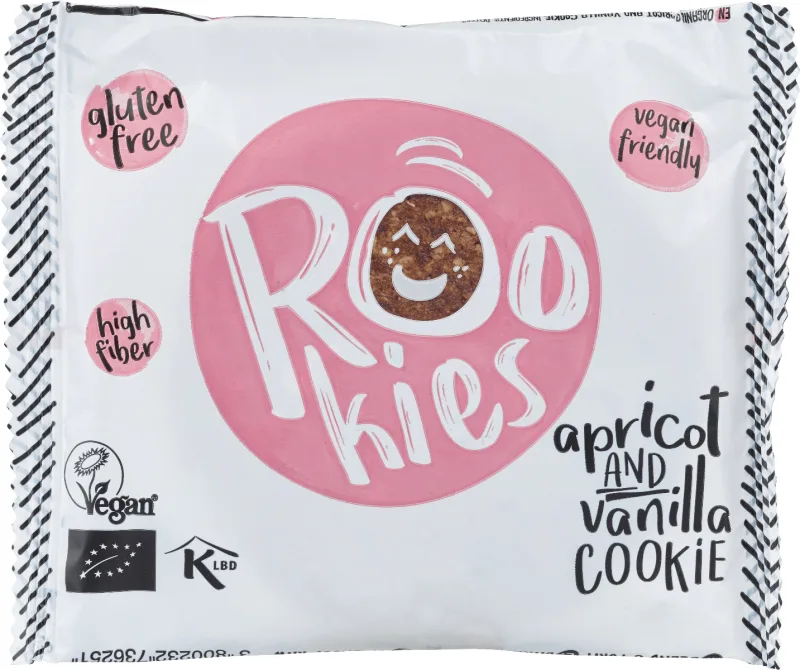 Biscuit bio cu caise si vanilie, 40g, Rookies — preț și oferte