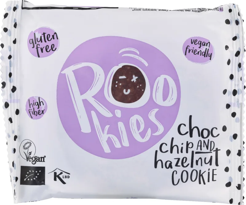Biscuit bio cu ciocolata si alune, 40g, Rookies — preț și oferte