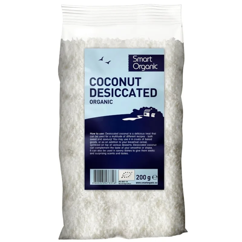 Miez de nuca de cocos macinat Bio, 200g, Smart Organic — preț și oferte