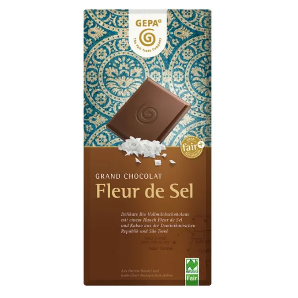 Ciocolata bio cu lapte si sare, 100g, Gepa — preț și oferte