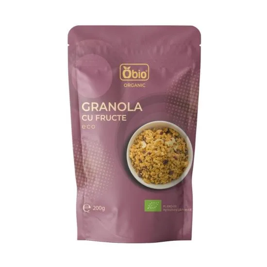 Granola cu fructe bio, 200g, Obio — preț și oferte