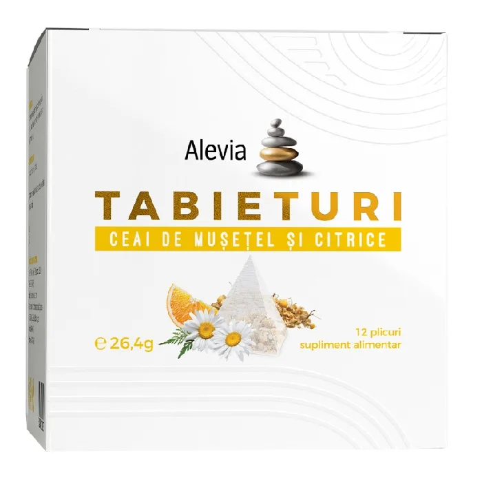 Ceai de musetel si citrice Tabieturi, 12 plicuri, Alevia — preț și oferte