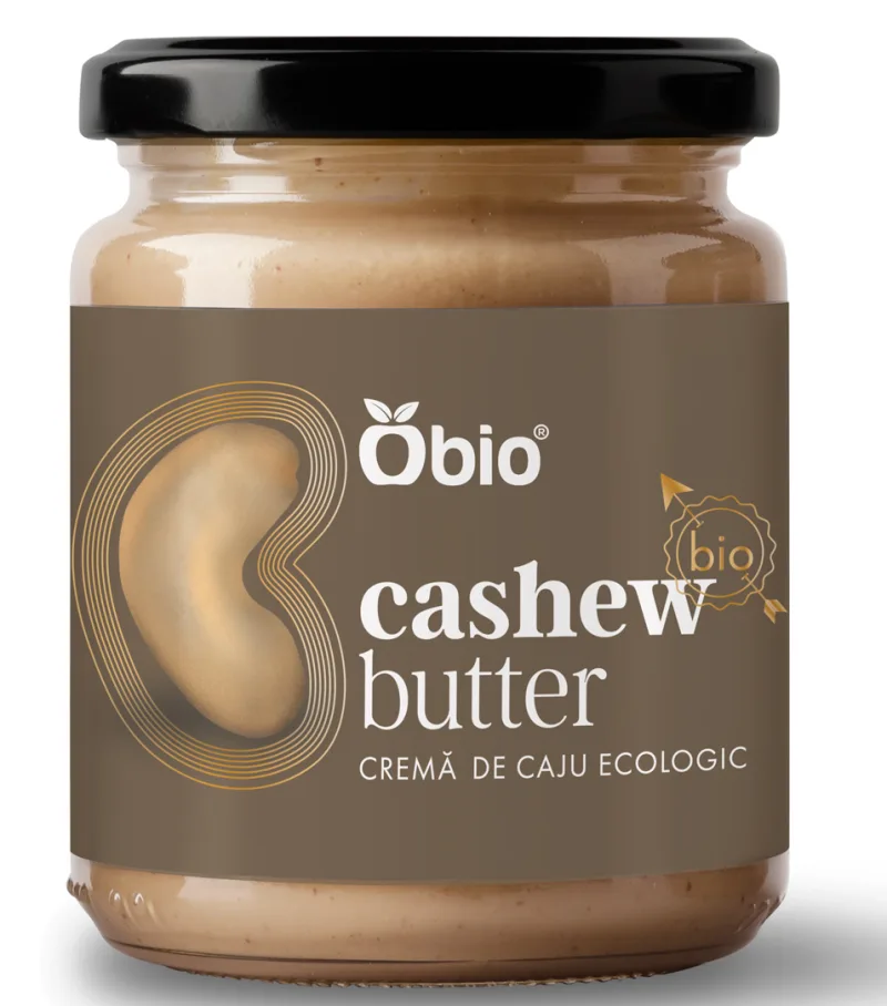 Crema de caju fara gluten si fara sare bio, 250g, Obio — preț și oferte