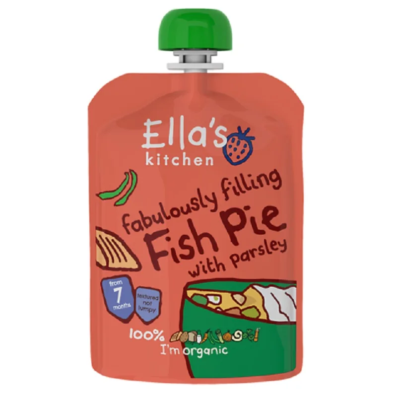 Piure de somon cu legume bio, 130g, Ella's Kitchen — preț și oferte