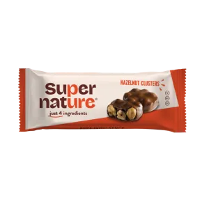 Ciocolata cu alune de padure intregi Bio, 34g, Super Nature
