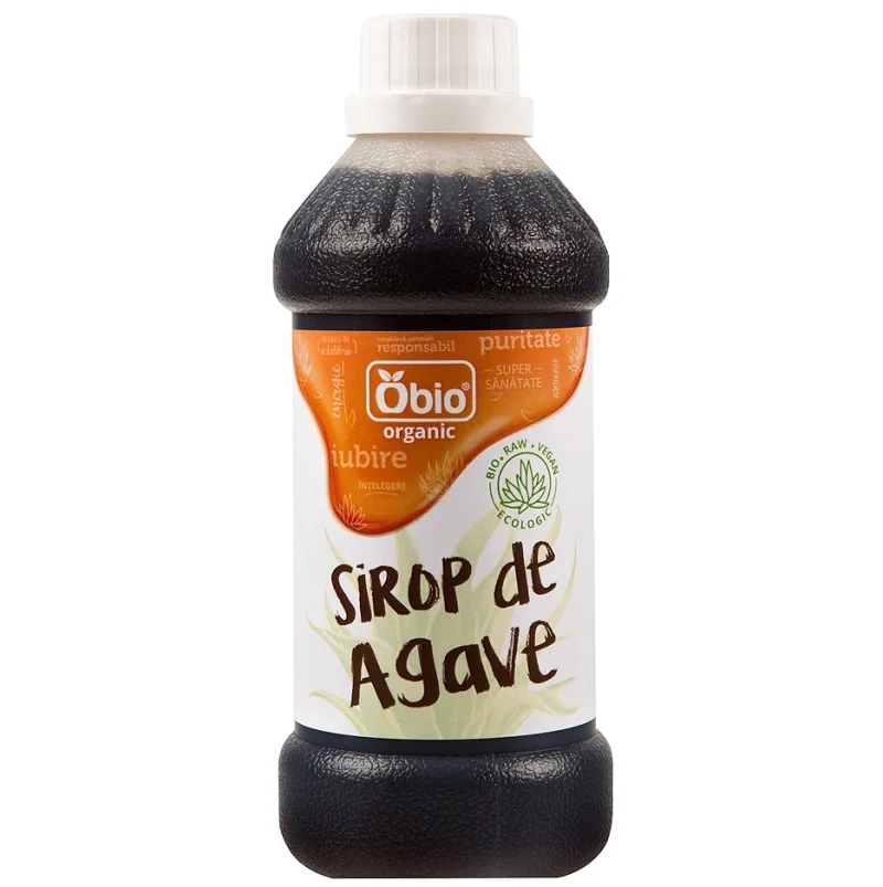 Sirop de agave brun (dark) bio, 250ml Obio — preț și oferte