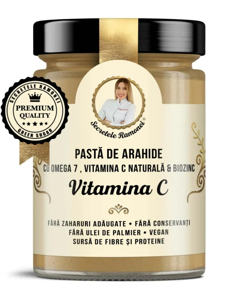 Pasta de arahide cu Omega 7, Vitamina C naturala si biozinc, 350g, Laboratoarele Remedia — preț și oferte