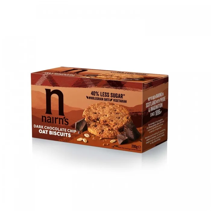 Biscuiti din ovaz integral cu ciocolata, 200g, Nairn's — preț și oferte