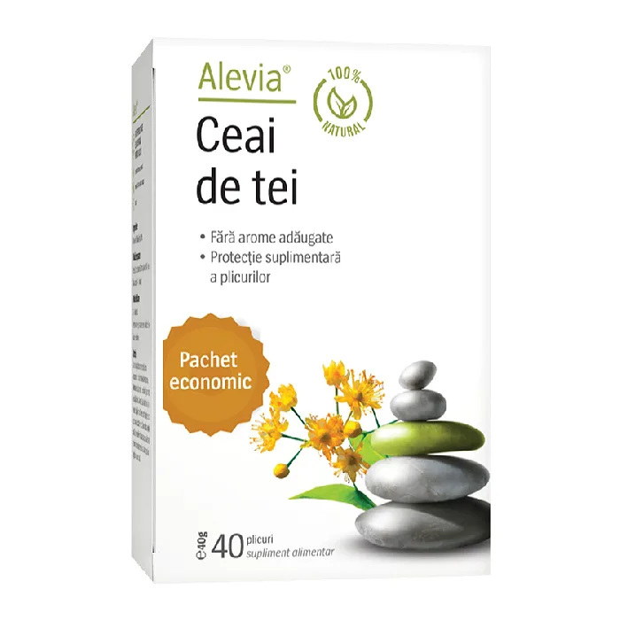 Ceai de tei, 40 plicuri, Alevia — preț și oferte