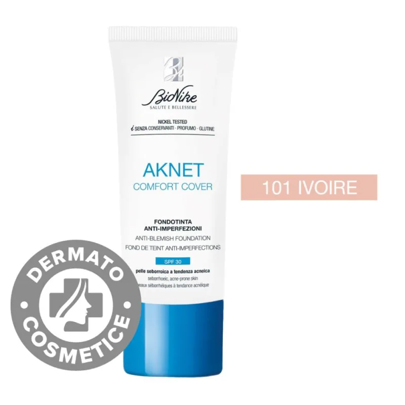 Fond de ten pentru ten acneic Aknet Comfort Cover 101 ivoire, 30ml, Bionike — preț și oferte