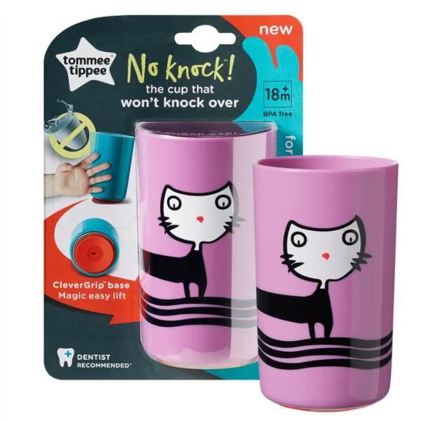 Cana NoKnock Large Pisica Roz 18luni +, 300ml, Tommee Tippee — preț și oferte