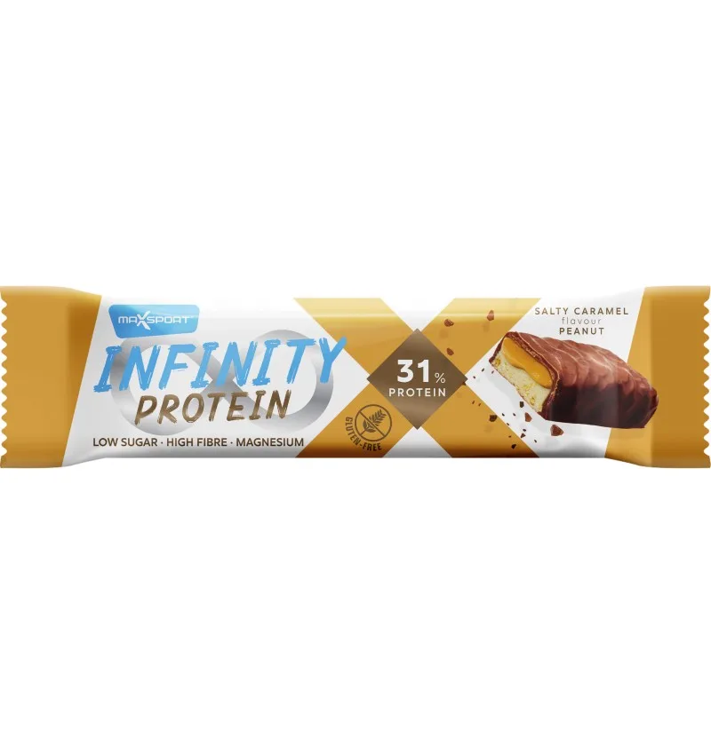 Baton proteic cu caramel sarat Infinity Protein 31%, 55g, Max Sport — preț și oferte