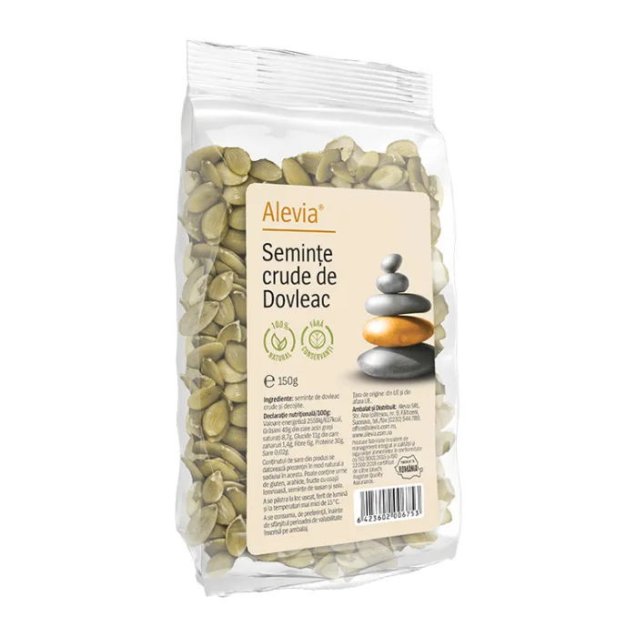 Seminte crude de dovleac, 150 g, Alevia — preț și oferte