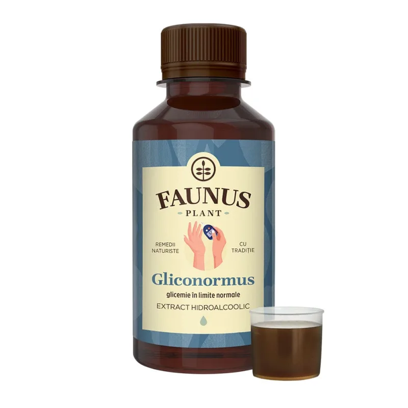 Tinctura pentru glicemie Gliconormus, 200ml, Faunus Plant — preț și oferte