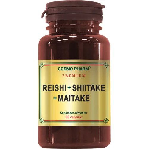 Reishi + Shiitake + Maitake, 60 capsule, Cosmopharm — preț și oferte