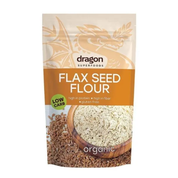 Faina din seminte de in fara gluten bio, 200g, Dragon Superfoods — preț și oferte