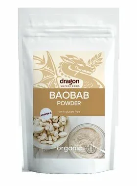Baobab pulbere raw bio, 100g, Dragon Superfoods — preț și oferte