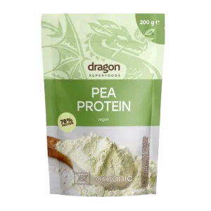 Pudra proteica din mazare galbena bio, 200g, Dragon Superfoods