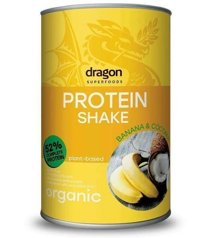 Shake proteic banane si cocos bio, 450g, Dragon Superfoods — preț și oferte