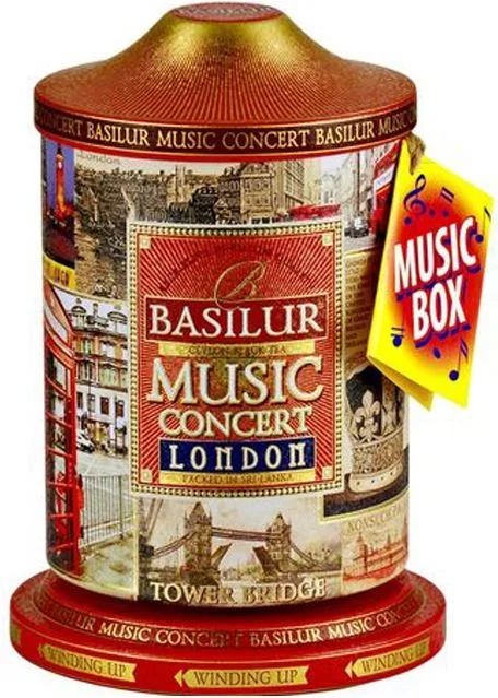 Ceai negru cu albastrele, amaranth si arome de ciocolata Music Concert London, 100g, Basilur — preț și oferte