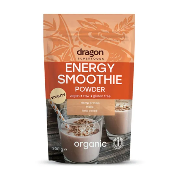 Pudra proteica Energy Mix bio (Canepa, Cacao raw, Maca), 200g, Dragon Superfoods — preț și oferte