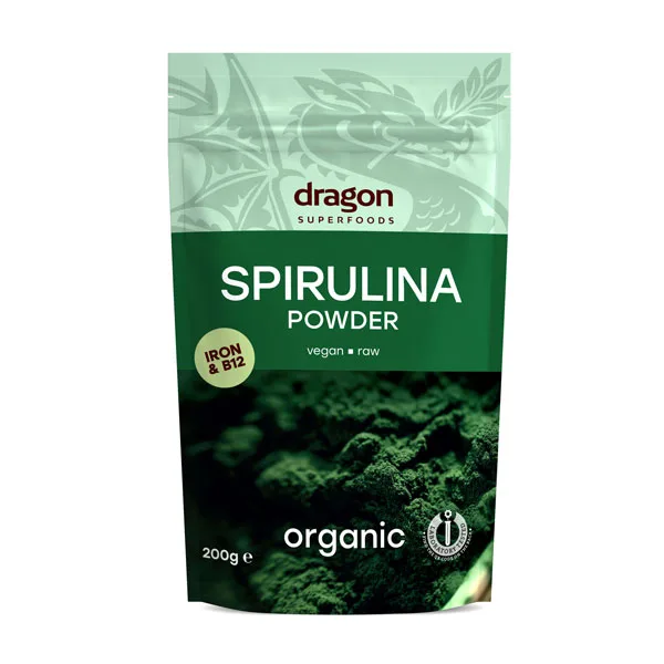 Spirulina pulbere raw bio, 200g, Dragon Superfoods — preț și oferte