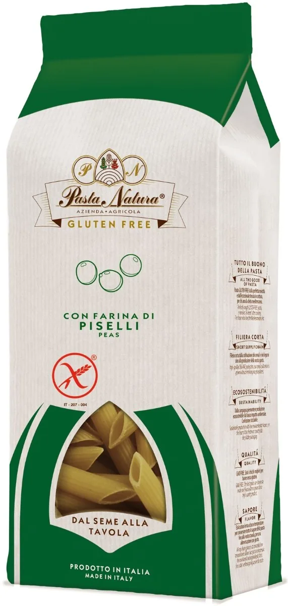 Penne din mazare verde bio fara gluten, 250g, Pasta Natura — preț și oferte