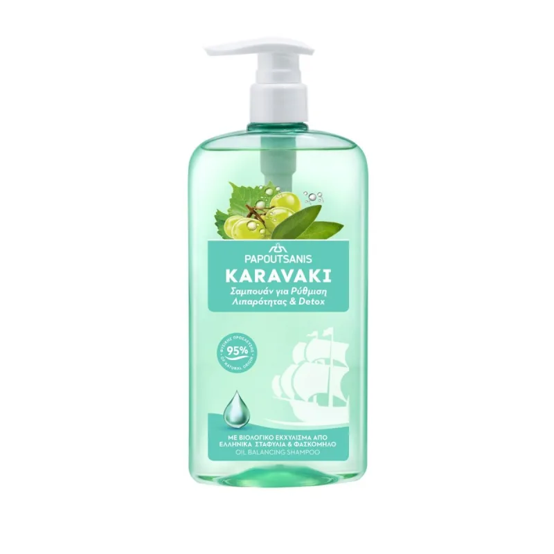 Sampon pentru par gras Oily Therapy, 600ml, Karavaki — preț și oferte