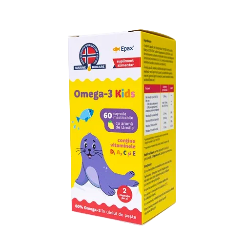 Omega 3 Kids Marine Biocare, 60 capsule masticabile, Phyto Biocare — preț și oferte