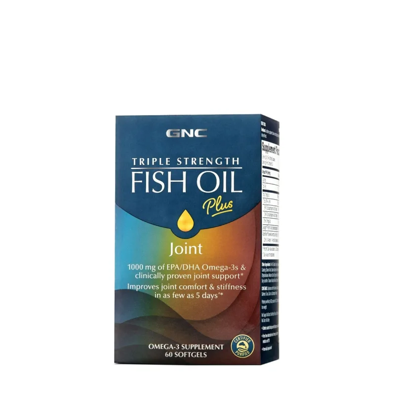 Ulei de peste cu suport pentru articulatii Triple Strength Fish Oil Plus Joint, 60 capsule, GNC — preț și oferte