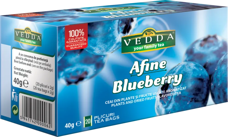 Ceai de afine, 20 plicuri, Vedda — preț și oferte