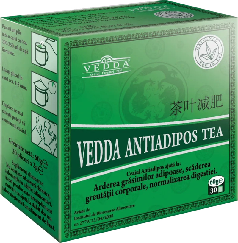 Ceai antiadipos, 30 plicuri, Vedda — preț și oferte