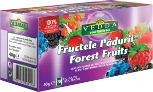 Ceai din fructe de padure, 20 plicuri x 2g, Vedda