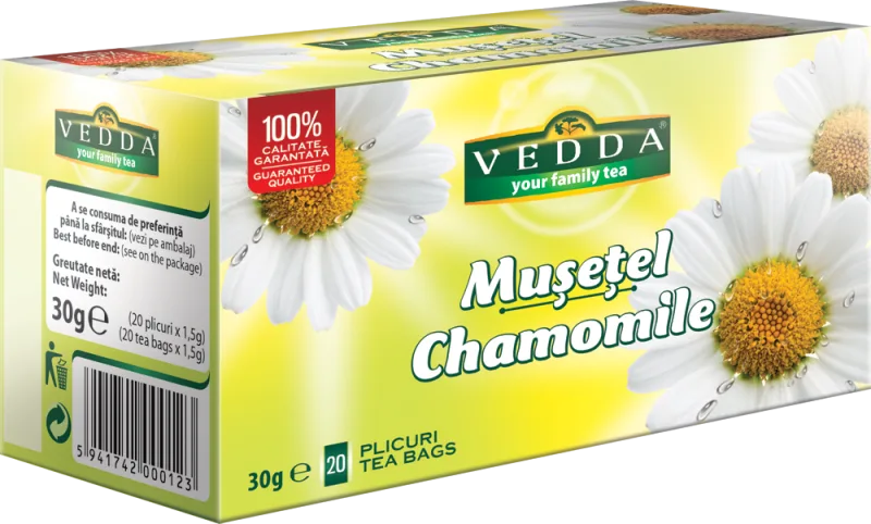 Ceai de musetel, 20 plicuri, Vedda — preț și oferte