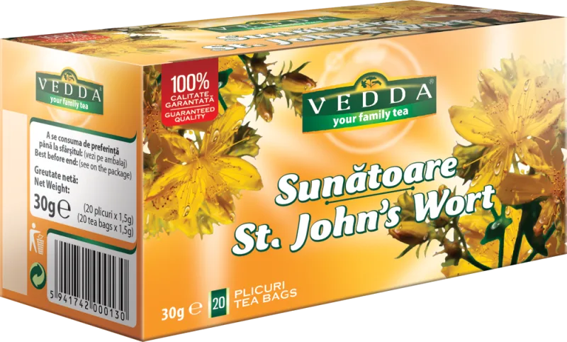 Ceai de sunatoare, 20 plicuri x 1.5g, Vedda — preț și oferte