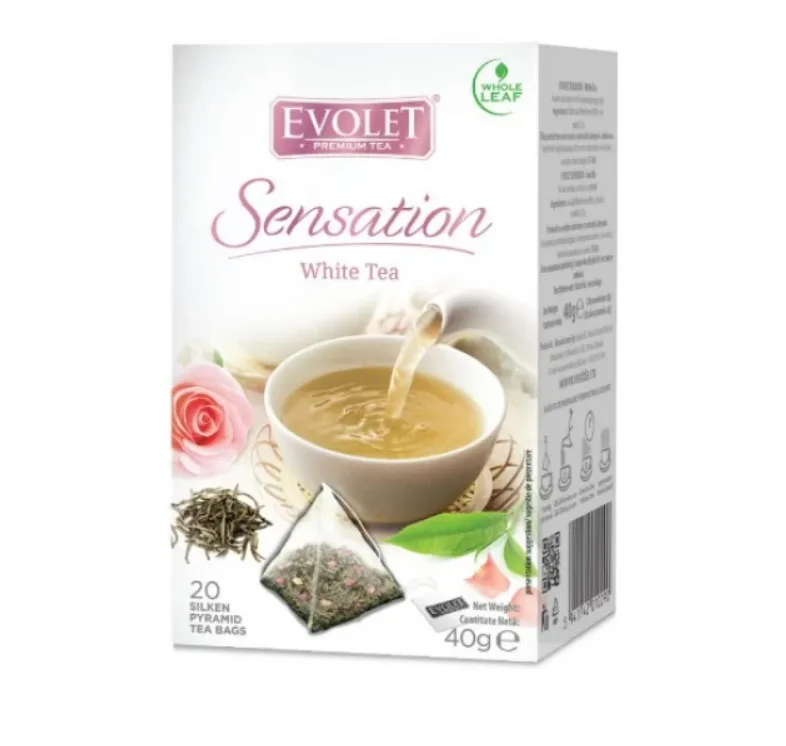 Ceai alb Sensation, 20 plicuri, Evolet — preț și oferte