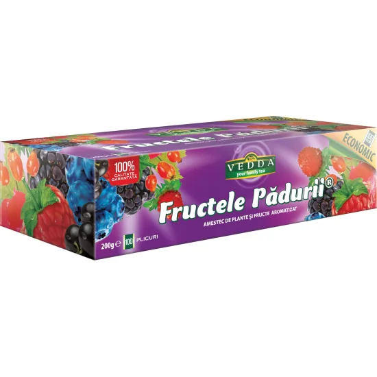 Ceai de fructe de padure, 100 plicuri, Vedda — preț și oferte