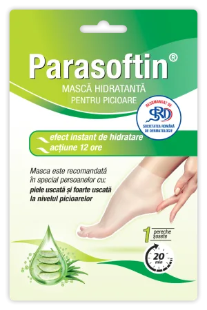 Masca hidratanta pentru picioare Parasoftin, 1 pereche, Zdrovit