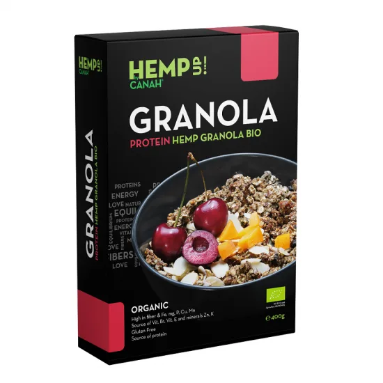 Protein Hemp Granola Bio, 400 grame, Canah — preț și oferte
