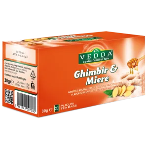 Ceai de ghimbir si miere, 20 plicuri, Vedda