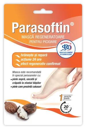 Masca regeneratoare pentru picioare Parasoftin, 1 pereche, Zdrovit