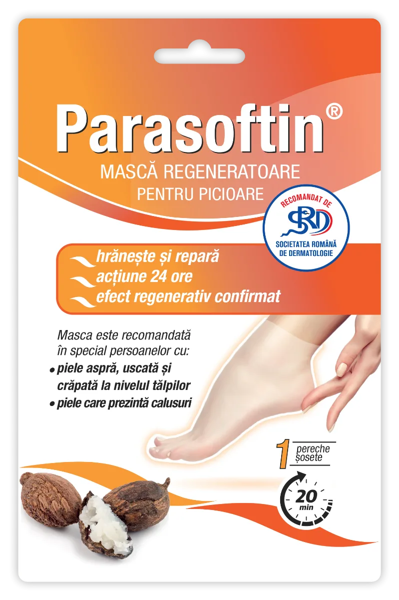 Masca regeneratoare pentru picioare Parasoftin, 1 pereche, Zdrovit — preț și oferte