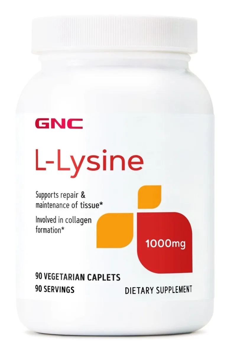 L-Lysine 1000mg, 90 capsule vegetale, GNC — preț și oferte