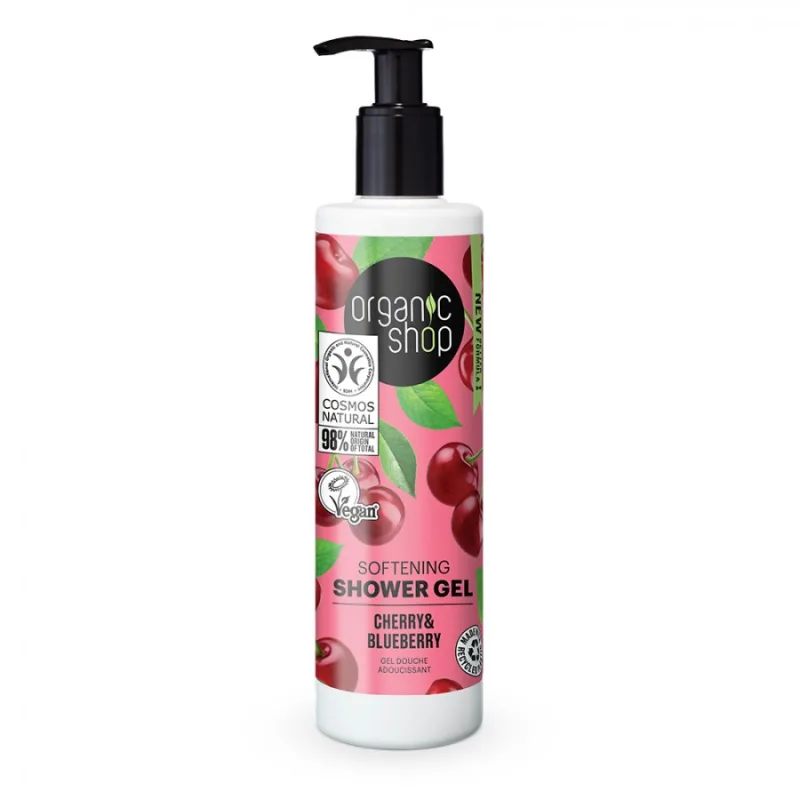 Gel de dus Cherry & Blueberry, 280ml, Organic Shop — preț și oferte
